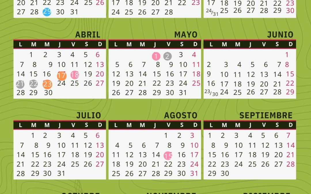 CALENDARIO 2025 DE LA MADERA DE ZARAGOZA